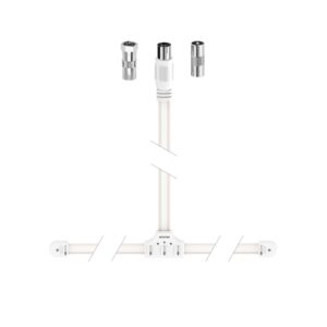 Hama DAB/DAB+/FM Radio Antenna - Coax, F Connectors, 1.75m Cord, White