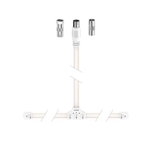 Hama DAB/DAB+/FM Radio Antenna - Coax, F Connectors, 1.75m Cord, White