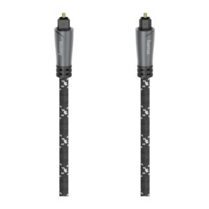 Hama Digital Audio Optical Cable 1.5m TOSLINK Male to TOSLINK Male Black Gold-Plated