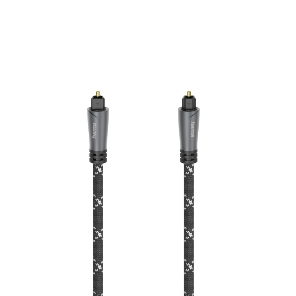 Hama Digital Audio Optical Cable 1.5m TOSLINK Male to TOSLINK Male Black Gold-Plated