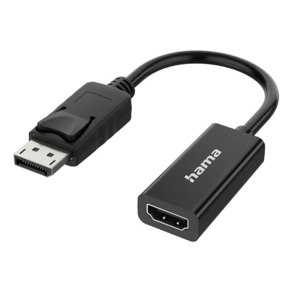 Hama DisplayPort to HDMI Adapter, Male to Female, Ultra-HD 4K, Black