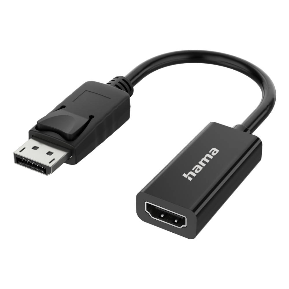 Hama DisplayPort to HDMI Adapter, Male to Female, Ultra-HD 4K, Black Hama DisplayPort to HDMI Adapter, Male to Female, Ultra-HD 4K, Black