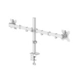 Hama Dual Monitor Mount, Height Adjustable Swivel/Tilt, 13"-35", 12kg per arm, White