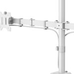 Hama Dual Monitor Mount, Height Adjustable Swivel/Tilt, 13"-35", 12kg per arm, White