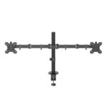 Hama Dual Monitor Mount, Height-Adjustable Swivel/Tilt, 13" - 35" Displays, 12kg Max, Black