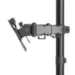 Hama Dual Monitor Mount, Height-Adjustable Swivel/Tilt, 13" - 35" Displays, 12kg Max, Black