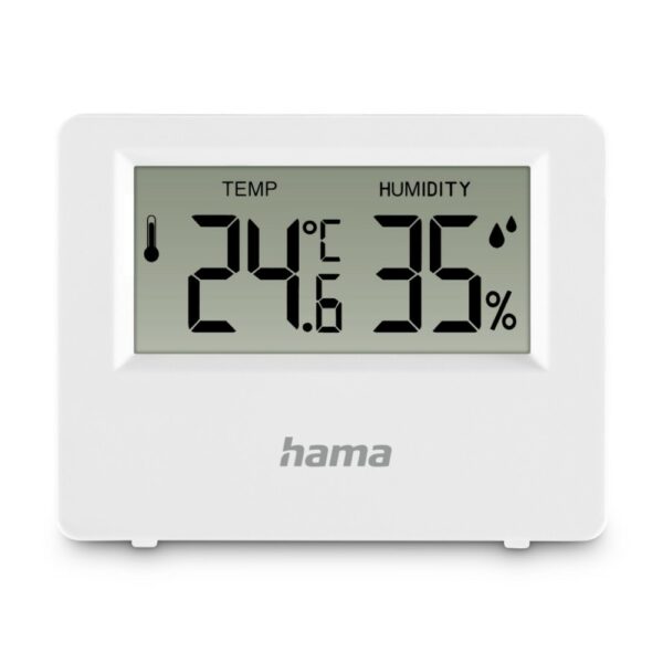Hama Ebro Digital Indoor Thermometer & Hygrometer, White, -20 to 50 °C