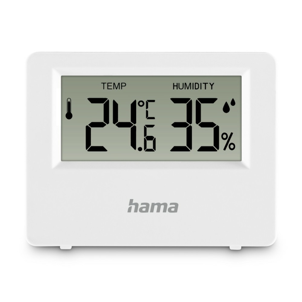 Hama Ebro Digital Indoor Thermometer & Hygrometer, White, -20 to 50 °C Hama Ebro Digital Indoor Thermometer & Hygrometer, White, -20 to 50 °C