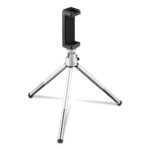 Hama Fancy 2in1 Mini Tripod for Phone & Camera, 16cm, 0.3kg Load, Silver