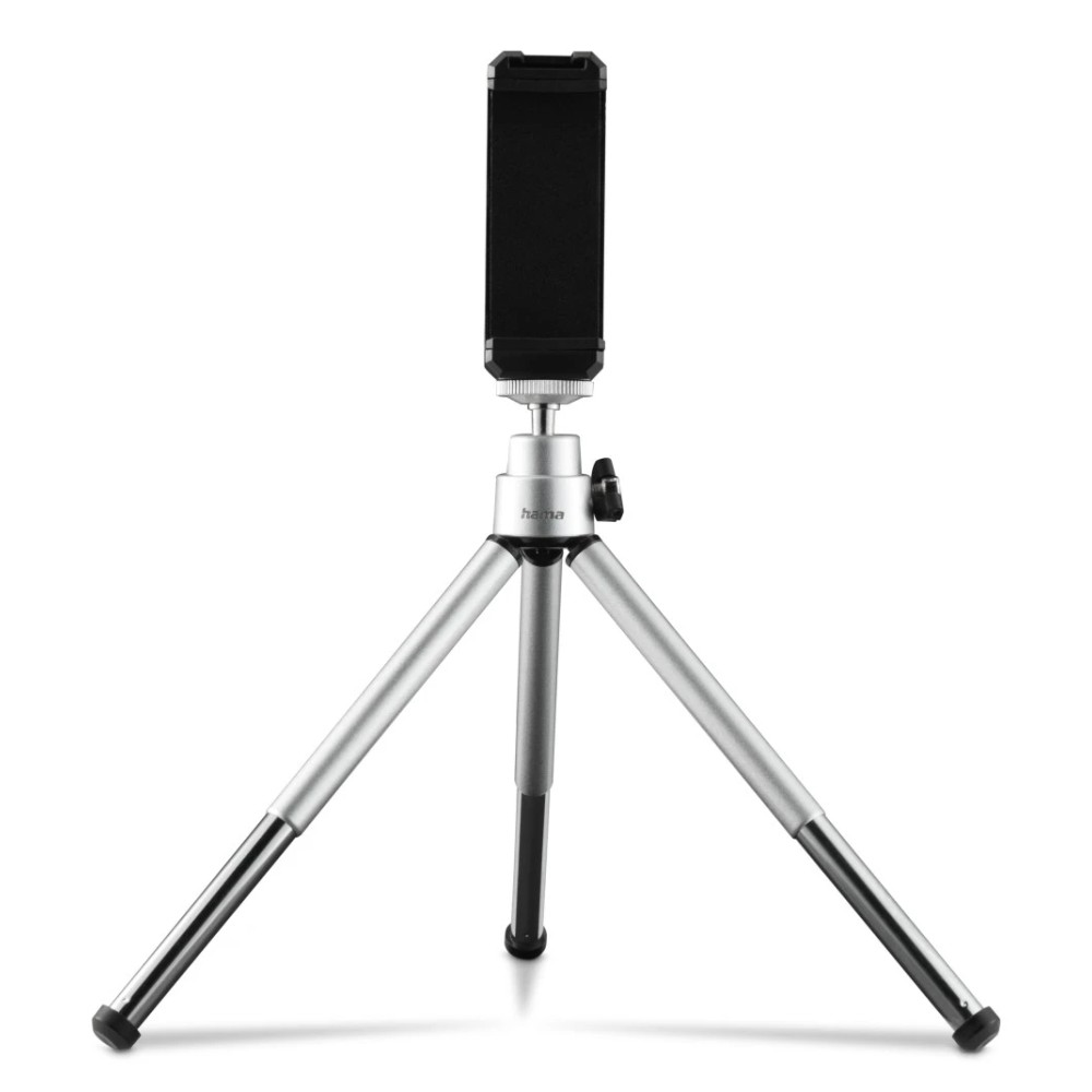 Hama Fancy 2in1 Mini Tripod for Phone & Camera, 16cm, 0.3kg Load, Silver Hama Fancy 2in1 Mini Tripod for Phone & Camera, 16cm, 0.3kg Load, Silver