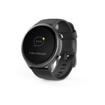 Hama Fit Watch 6910 Smartwatch 46mm Grey with 1.28" LCD Touchscreen, GPS, Heart Rate & Blood Oxygen Monitor, IP68 Waterproof, Black Band