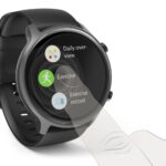 Hama Fit Watch 6910 Smartwatch 46mm Grey with 1.28" LCD Touchscreen, GPS, Heart Rate & Blood Oxygen Monitor, IP68 Waterproof, Black Band