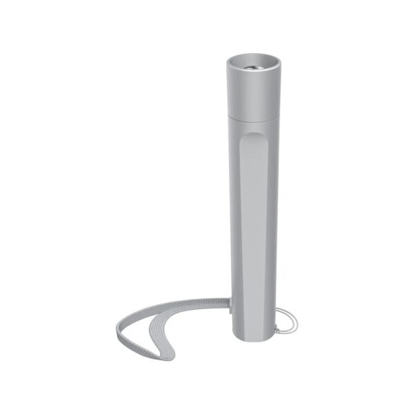 Hama FL120 Silver Hand Flashlight LED, 120lm, 50m Beam, 3 Light Modes, Aluminium, 2x AA Batteries