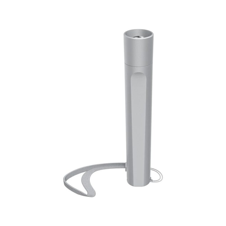 Hama FL120 Silver Hand Flashlight LED, 120lm, 50m Beam, 3 Light Modes, Aluminium, 2x AA Batteries