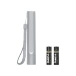 Hama FL120 Silver Hand Flashlight LED, 120lm, 50m Beam, 3 Light Modes, Aluminium, 2x AA Batteries