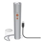Hama FL350-C Hand Flashlight LED 350lm 100m Beam 4 Modes Aluminium USB Rechargeable Silver