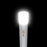 Hama FL350-C Hand Flashlight LED 350lm 100m Beam 4 Modes Aluminium USB Rechargeable Silver