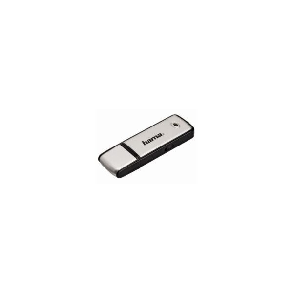 Hama FlashPen Fancy 16GB USB 2.0 Type-A Flash Drive Black/Silver with Key Ring
