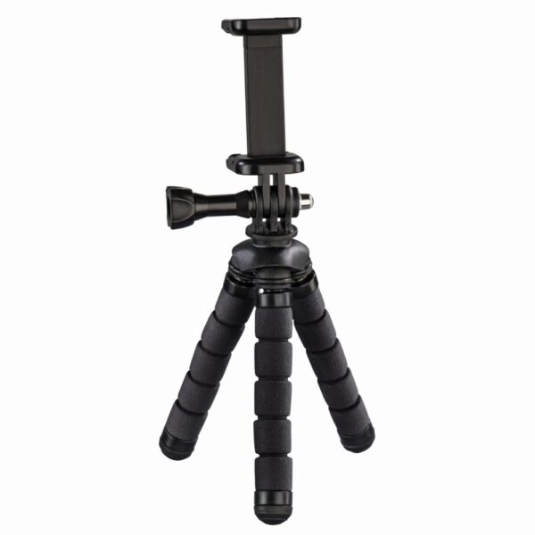 Hama Flex Aluminium Tripod for Smartphone/Action Camera, 7-14cm, Black