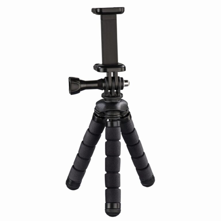 Hama Flex Aluminium Tripod for Smartphone/Action Camera, 7-14cm, Black