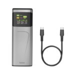 Hama High Power 20000 mAh 65W USB-C Power Bank with Power Delivery 3.0 & Quick Charge 3.0 - Grey
