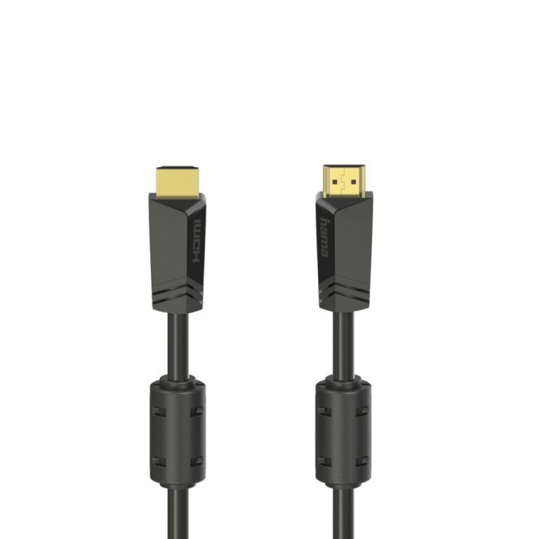Hama High-Speed HDMI Cable, 10m, Male to Male, 4K, Ethernet, Gold-Plated, Black