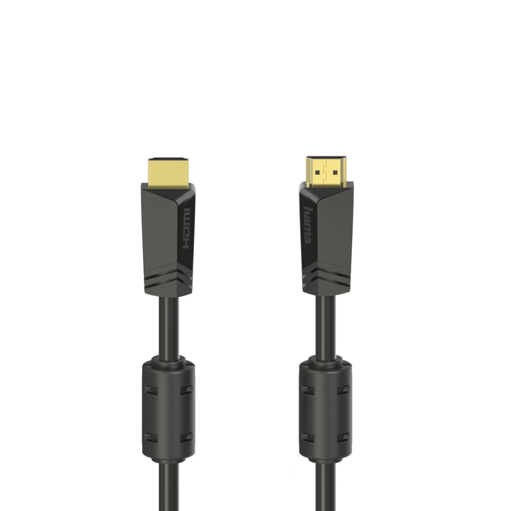 Hama High-Speed HDMI Cable, 10m, Male to Male, 4K, Ethernet, Gold-Plated, Black Hama High-Speed HDMI Cable, 10m, Male to Male, 4K, Ethernet, Gold-Plated, Black