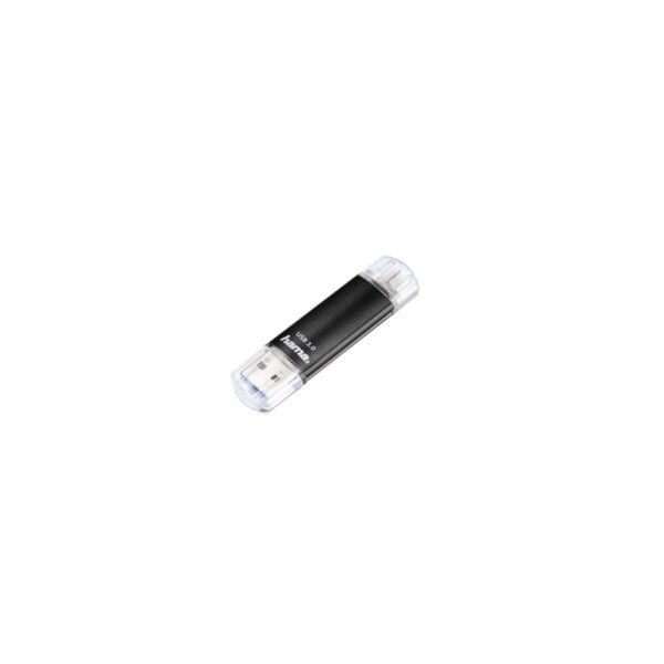 Hama Laeta Twin USB Flash Drive 128GB, USB 3.2 Gen 1, USB-A / Micro-USB, Black