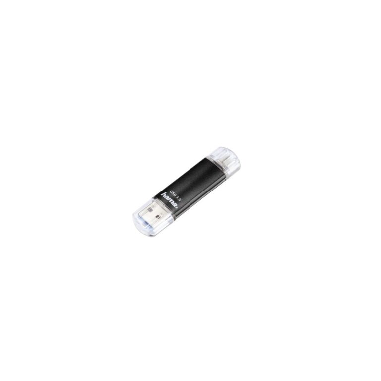 Hama Laeta Twin USB Flash Drive 128GB, USB 3.2 Gen 1, USB-A / Micro-USB, Black