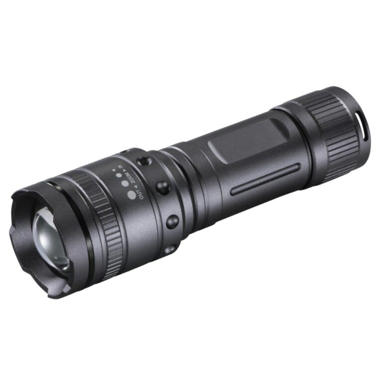 Hama LED Hand Flashlight 1000 lm 200m Beam White Light Shockproof Grey Silver
