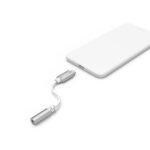 Hama Lightning to 3.5mm Audio Cable, Male to Female, Fabric Jacket, White