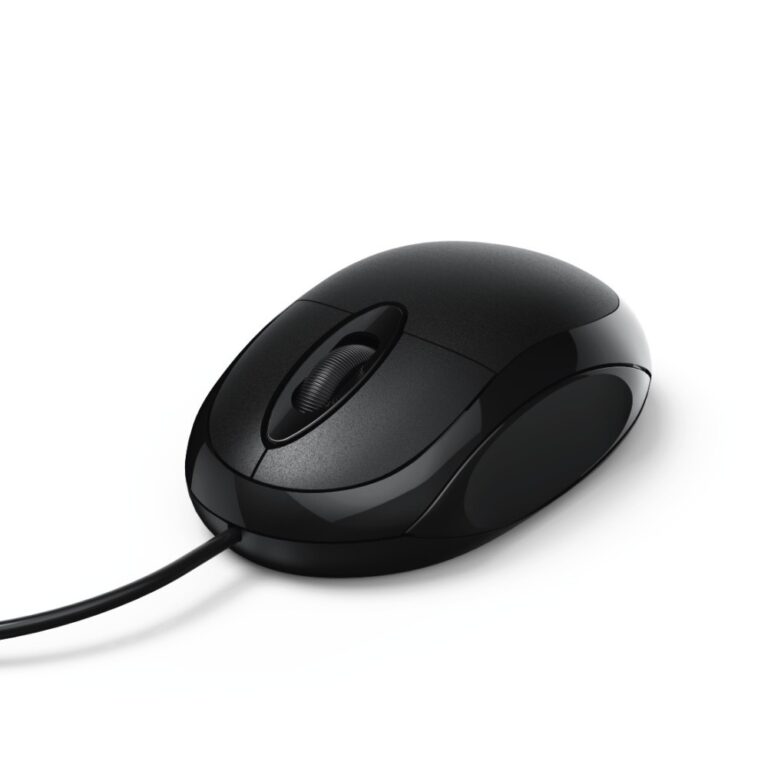 Hama MC-100 Optical Mouse for PC/Laptop, Right-Hand, USB Type-A, 1000 DPI, Black