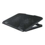 Hama Metal Laptop Cooling Pad with 2x 12.5cm Fans, Blue LED Illumination & USB, Black
