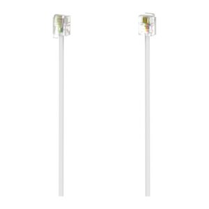 Hama Modular Cable, 6p4c Plug to 6p4c Plug, Gold-Plated Contacts, 3m, White