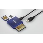 Hama Multi-Card Reader, USB 2.0, SD/microSD/CF, 480 Mbit/s, Blue