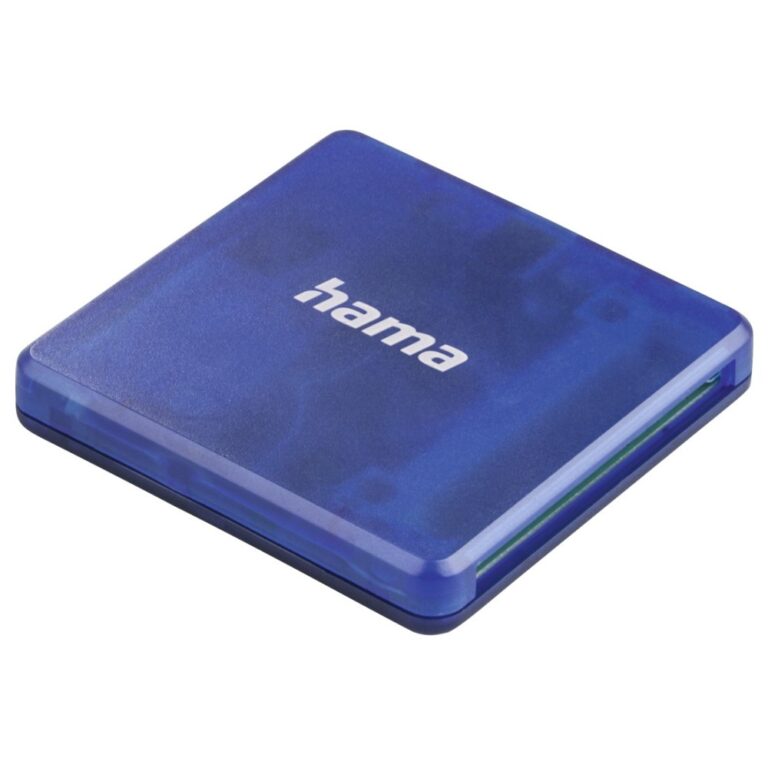 Hama Multi-Card Reader, USB 2.0, SD/microSD/CF, 480 Mbit/s, Blue