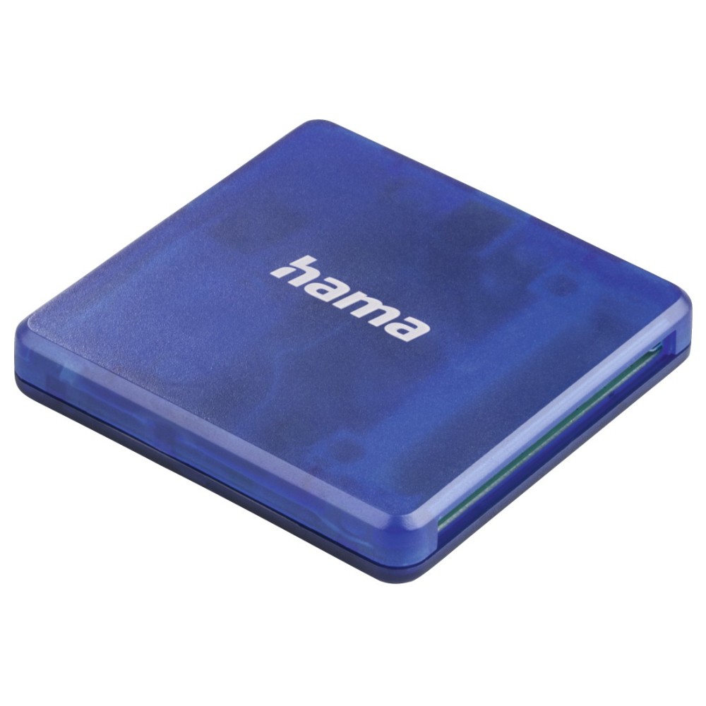 Hama Multi-Card Reader, USB 2.0, SD/microSD/CF, 480 Mbit/s, Blue