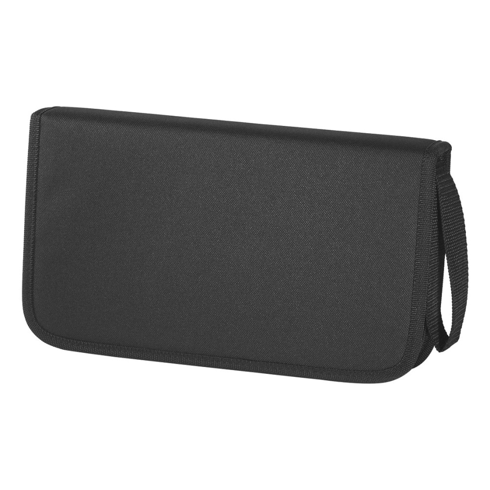 Hama Nylon Wallet CD Case for 64 Discs - with Carrying Strap - Black