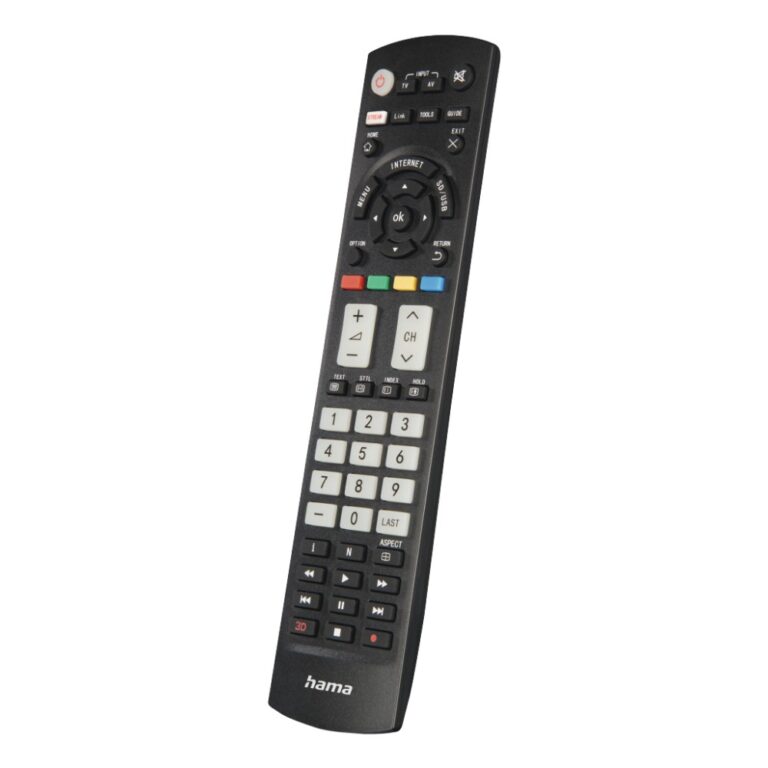 Hama Panasonic TV Universal IR Wireless Remote Control with Smart Buttons Black