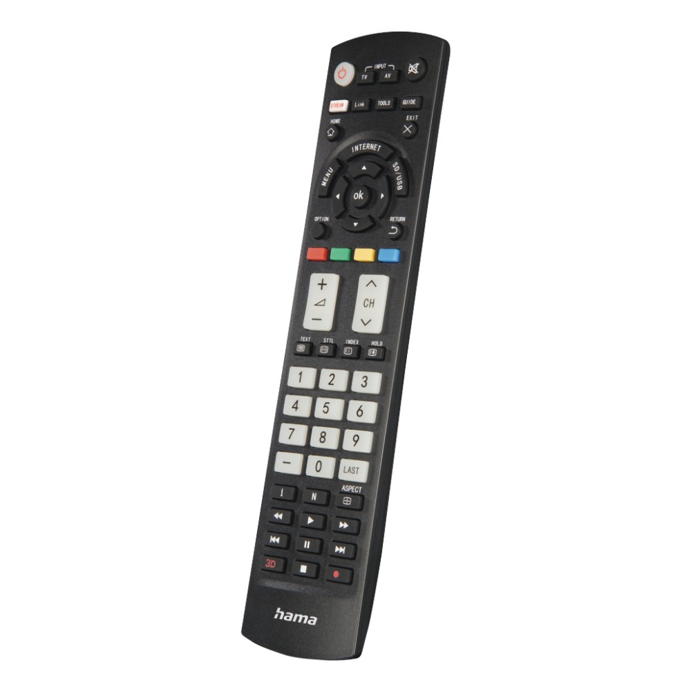 Hama Panasonic TV Universal IR Wireless Remote Control with Smart Buttons Black Hama Panasonic TV Universal IR Wireless Remote Control with Smart Buttons Black