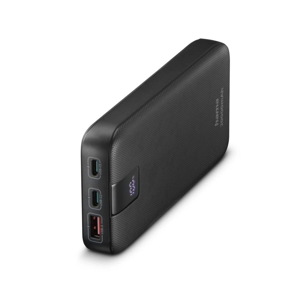 Hama PD 20 20000 mAh Power Bank, Quick Charge 3.0, 2x USB-C, USB-A, Anthracite Hama PD 20 20000 mAh Power Bank, Quick Charge 3.0, 2x USB-C, USB-A, Anthracite