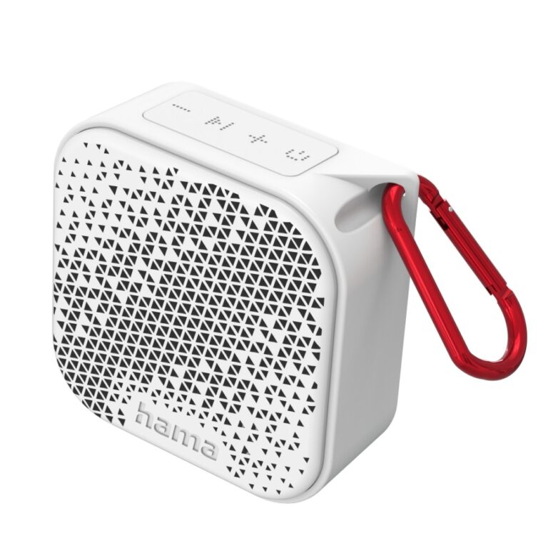 Hama Pocket 3.0 Mono Portable Speaker, Wireless, IP67 Waterproof, White