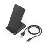 Hama QI-FC10S Black 10W Fast Wireless Charger for Smartphone with USB-A to USB-C Cable