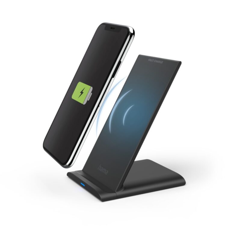 Hama QI-FC10S Black 10W Fast Wireless Charger for Smartphone with USB-A to USB-C Cable