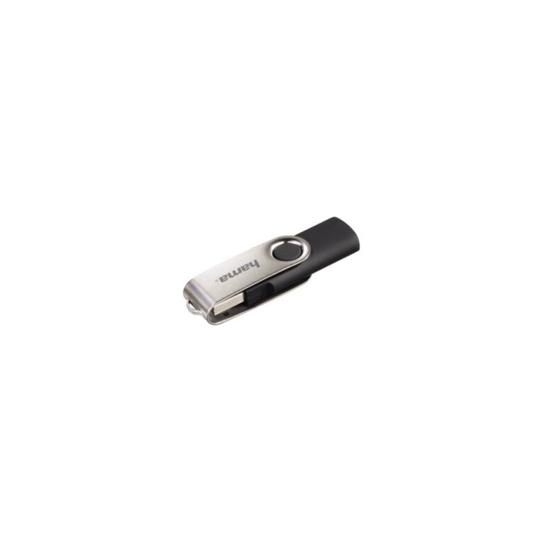 Hama Rotate USB 2.0 Flash Drive 8GB, Type-A, Swivel, Black/Silver