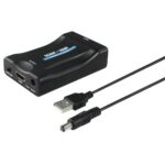 Hama Scart to HDMI Video Converter, Passive, 1080p, USB Powered, Black