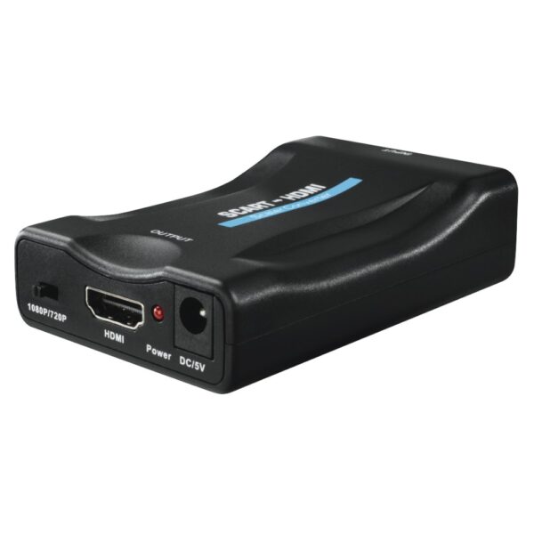 Hama Scart to HDMI Video Converter, Passive, 1080p, USB Powered, Black