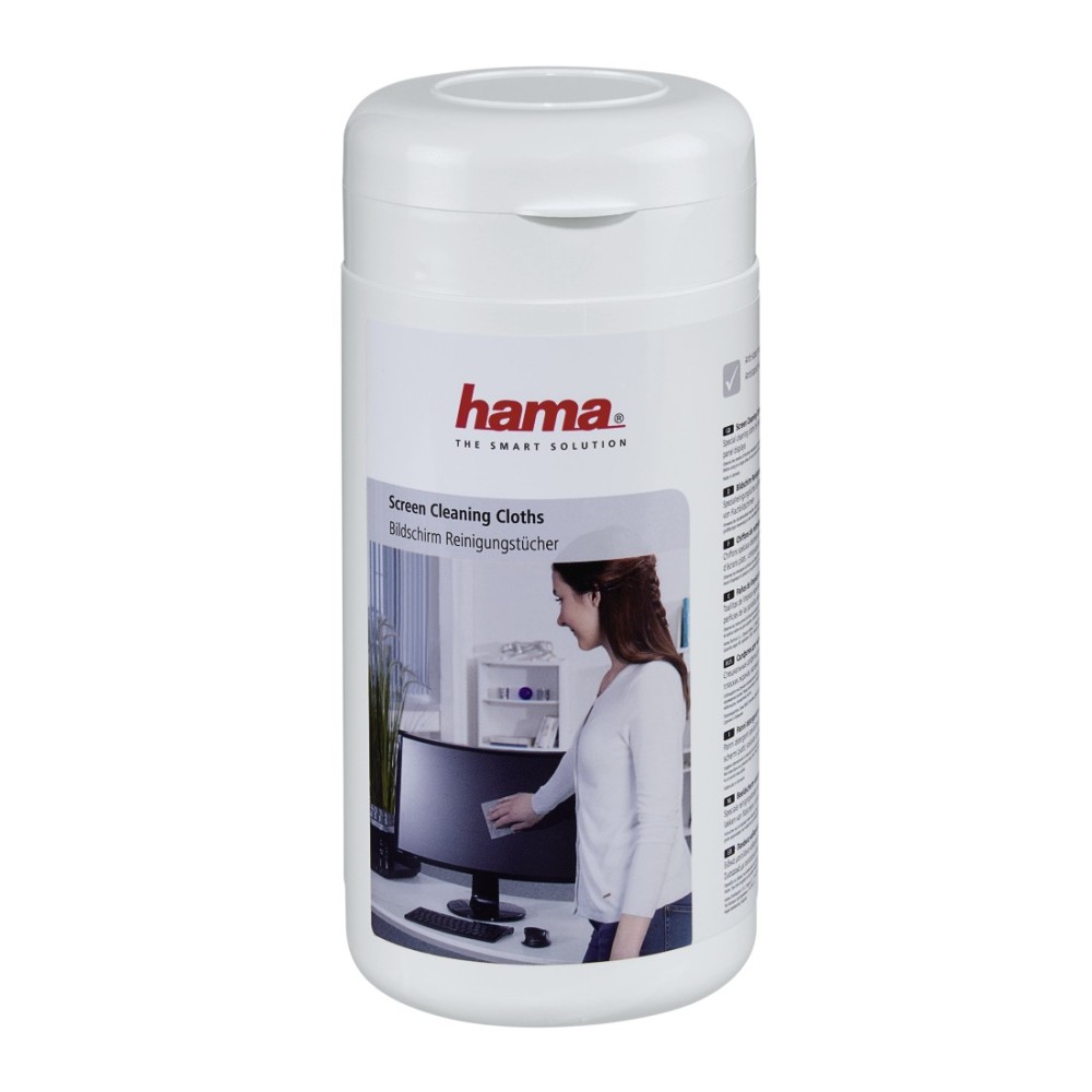 Hama Screen Cleaning Cloths, 100 pcs, White, for Monitors, Tablets, Smartphones Hama Screen Cleaning Cloths, 100 pcs, White, for Monitors, Tablets, Smartphones
