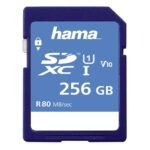 Hama SDXC 256GB Class 10 UHS-I Memory Card, Blue