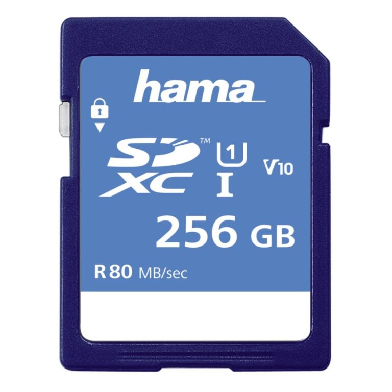 Hama SDXC 256GB Class 10 UHS-I Memory Card, Blue